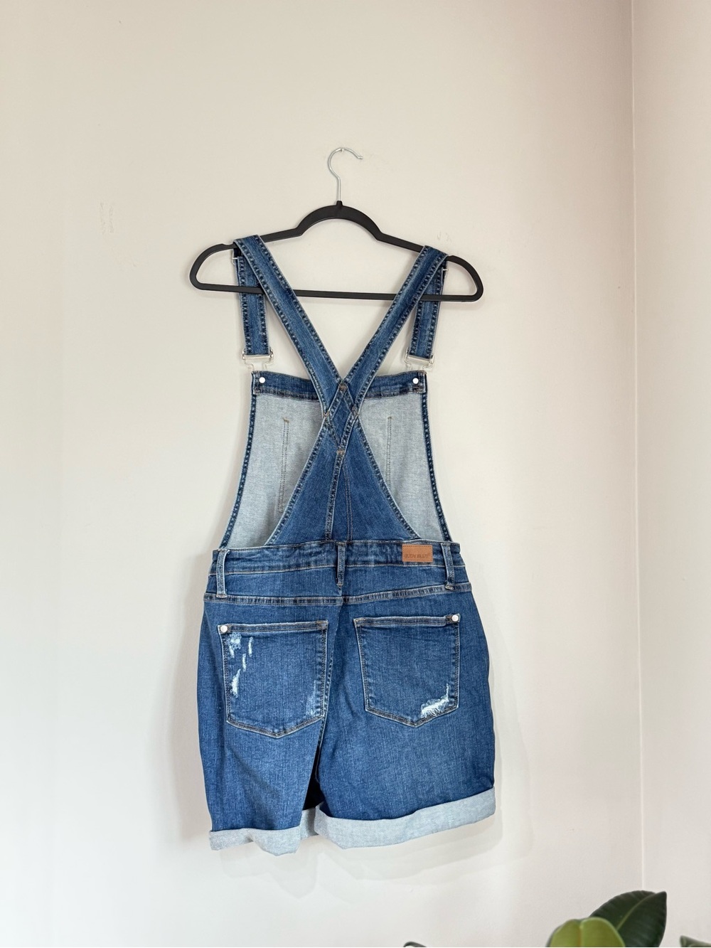 Judy Blue Denim Short Overalls - L - Picture 3 of 5